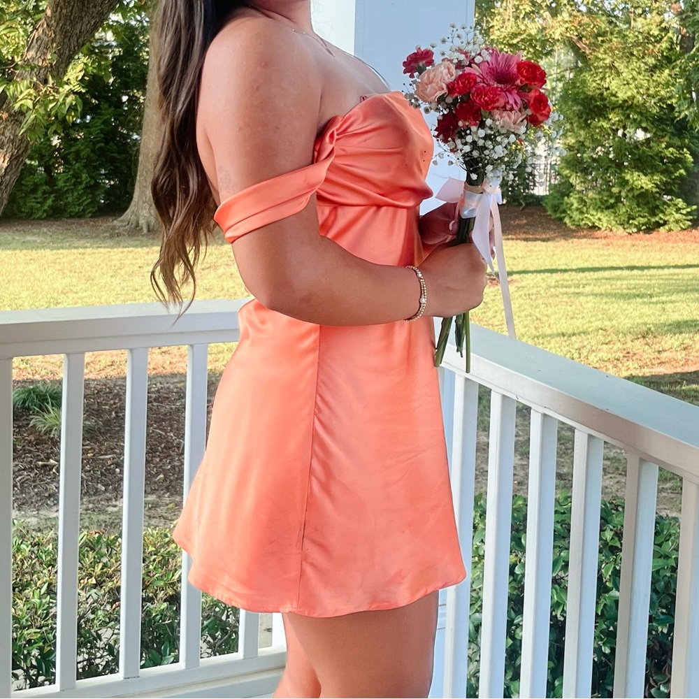 Only worn once! No damage to the dress.